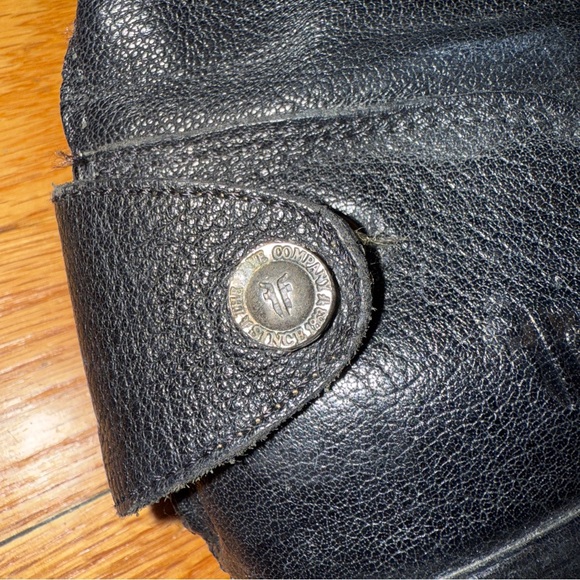 FRYE Melissa Button Back Zip Snap Leather boots - Picture 4 of 12